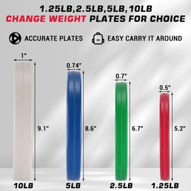 10LB Pairs Change Plates Set 2 In Bumper Plates for Gym Home Weight Lifting