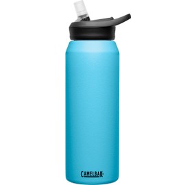CamelBak Eddy+ Insulated Stainless Steel Bite Valve Straw Water Bottle Nordic Blue, 32oz