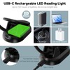 2 Pack Clamp Book Lights, LLLPRT 8 LED Rechargeable USB