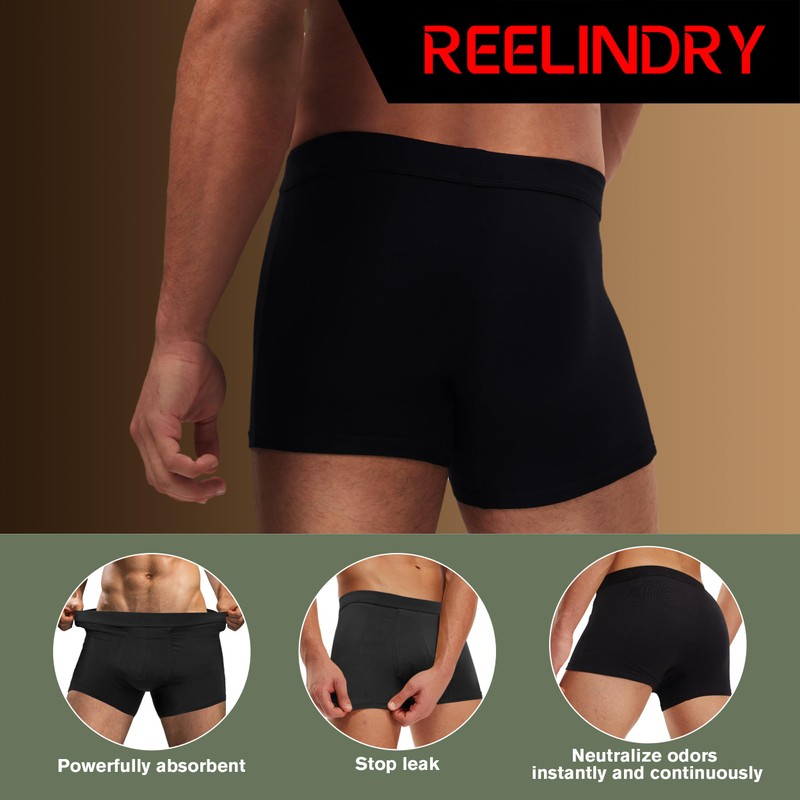 REELINDRY Incontinence Underwear for Men Leak Proof High Absorbency 2.3