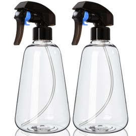 Spray Bottle 2 Pack, 16oz - Ultra Fine Mist, Plant Mister Hair Misting Empty Spray Bottles Indoor, Leak Proof Water Sprayer for Planting, Hair Care, Essential Oils, Cleaning Solutions (Clear)