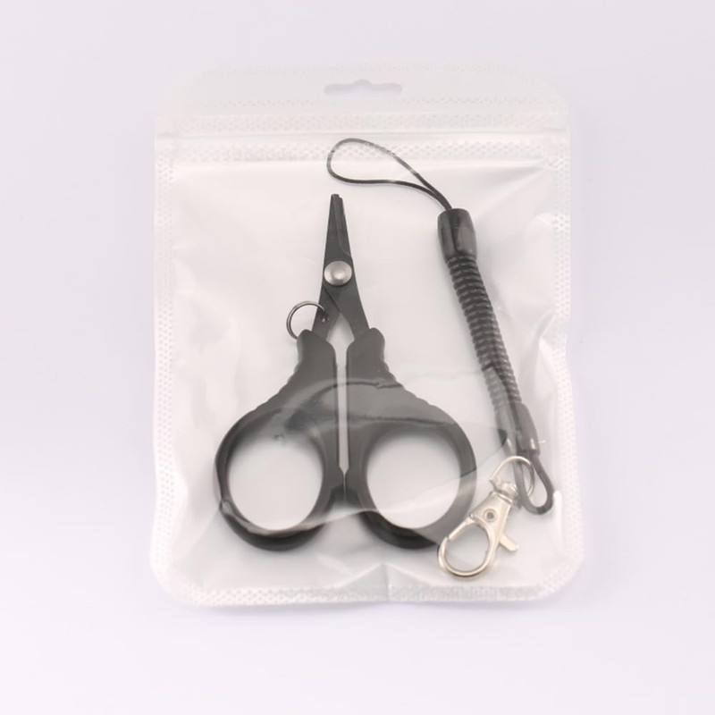 NYGHMY 1 Pcs Stainless Steel Fishing Scissors - Black Titanium