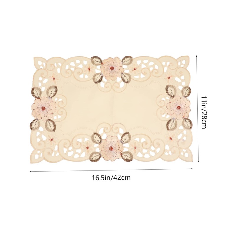 Cabilock 1 Set 2pcs Placemat Rose Gold Table Cloth Tablecloths