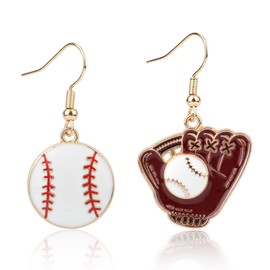 Baseball Earrings for Women, Ball Shape Dangle Earrings Sport Ball Dangle Earring Baseball Player Jewelry Baseball Mom Gifts Accessories Baseball Dangle Sports Earrings for Women