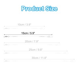 PATIKIL Fishing Wire Leaders 6", 50Pcs 30LB Strength Nylon-Coated Fishing Line Leaders with Swivel and Snap for Saltwater Freshwater, Silver Tone