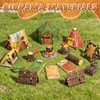 Warmtree 17 Pcs Miniature Terrain Camp Terrain Building Tabletop Wargames