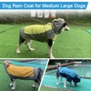 myyAA Dog Raincoat,Dog Waterproof Jacket,Reflective Dog Jacket with Hoodie,Lightweight Dog
