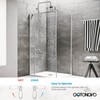 gotonovo Brushed Nickel Exposed Pipe Shower System Wall Mount 8’’