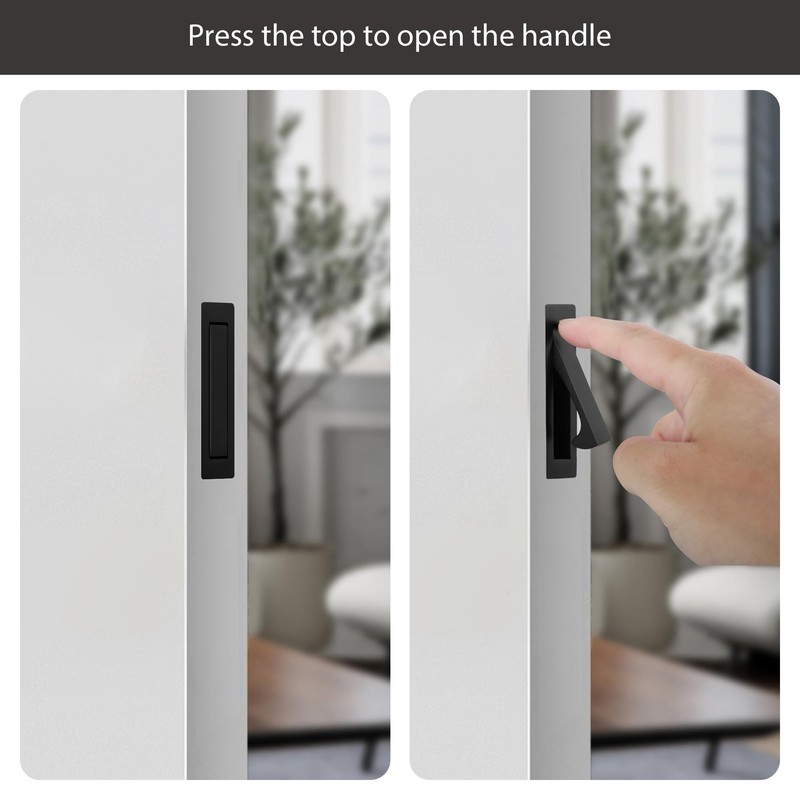 Malimali Pocket Door Pull Handle, Edge Pull, Stainless Steel Pocket