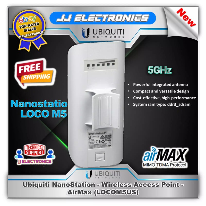 Ubiquiti Nanostation Loco M5 15 Kilometers Range 150+ Mbps Wireless