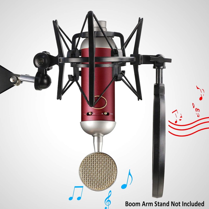 Blue Spark Shock Mount with Pop Filter, Windscreen and Shockmount