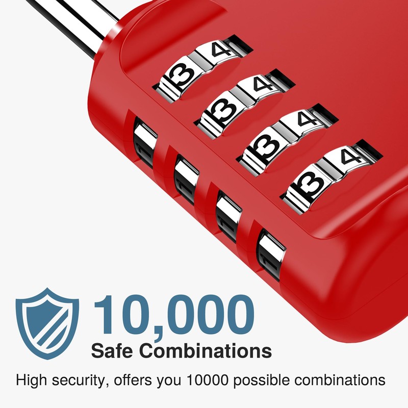 Puroma 2 Pack Combination Lock 4 Digit Locker Lock Outdoor