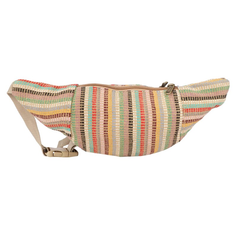 Hemp Fanny Pack,Adjustable Waist and Multiple Pockets,Waist Bag & for