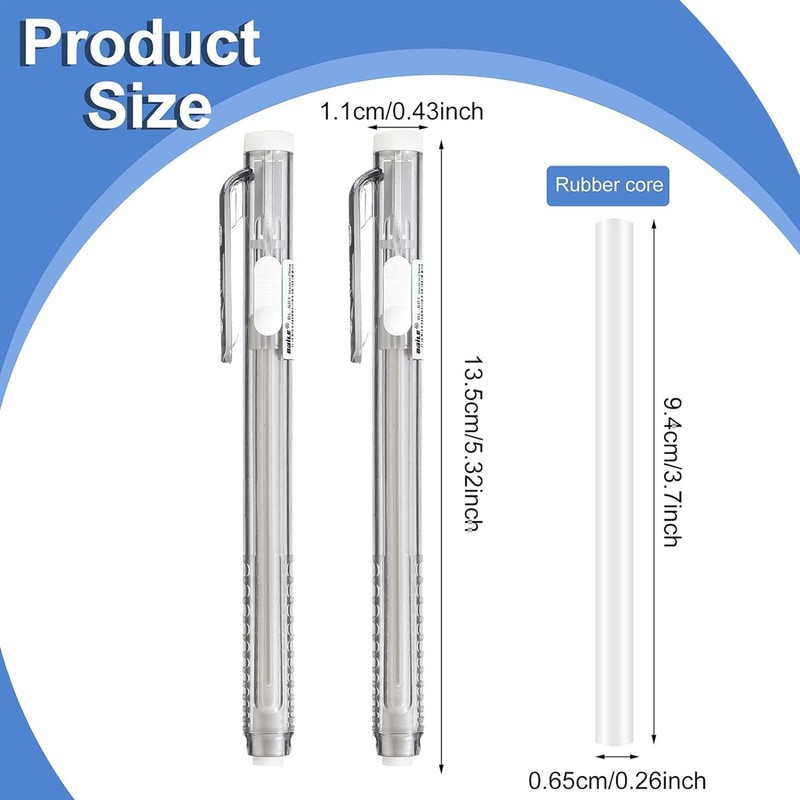 Retractable Mechanical Eraser,Funny Portable Eraser with Grip - Style Erasers