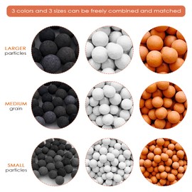 Tekenewbse 9 Pack Mineralperlen Nachfüllset, Shower Head Filter Beads Dusche Duschkopf Filter Gegen Kalk Hair Loss, Filtersteine Wirken Antibakteriell Ionenfilternd Mineralsteine zu Entfernung Chlor