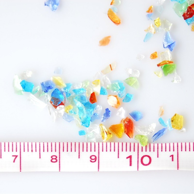 琉球ガラス カレット 【小サイズ】 30g ミックスカラー レジン封入 パーツ かけら