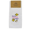 Serafina Home Luxury Easter Spring Cotton Hand Towels: White Towel