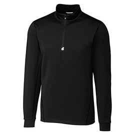 Cutter & Buck mens Moisture Wicking Drytec Upf 50+ Traverse Half Zip Pullover Transitional Jacket, Black, 3X-Large Big US