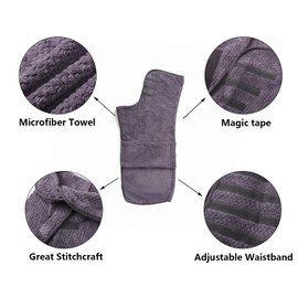 Geyecete dog drying coat Bathrobe Towel Dog Drying Coat-Dry Fast Dog Bag-Pineapple grid Fast Drying Super Absorbent Pet Dog Cat Bath Robe Towel-Grey-S