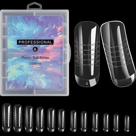 Dual nail extension form tip 120p set C type, transparent, 1 piece / 듀얼 네일연장 폼 팁 120p 세트 C타입, 투명, 1개