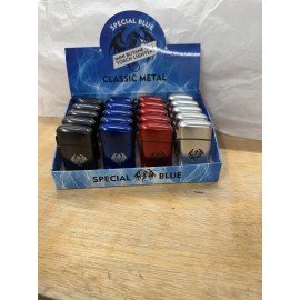 SPECIAL BLUE Mini Butane Gas Torch Lighters Classic Metal - 20 Count
