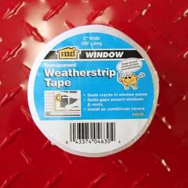 MD 04630 1 7/8"-Inch X 100-feet Transparent Weather-Strip Tape, Clear