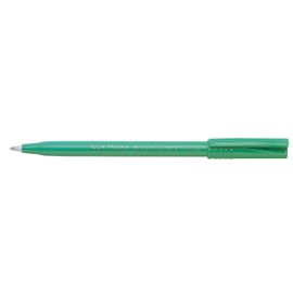 PENTEL R 56 Ballpoint Pen Plastic Tip 0.6mm Black Plastic Case Green Ref 12 [Pack 12]