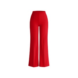 OQQ Women Wide Leg Pants High Waist Casual Pants Fall Clothes Outfits Red
