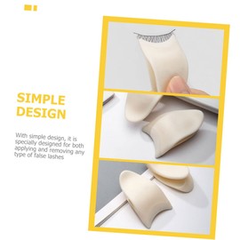 Healvian 4Pcs Wear Resistant Eyelash Applicator Clip Practical Eyelash Tweezers and Compact Makeup Tool for Lashes