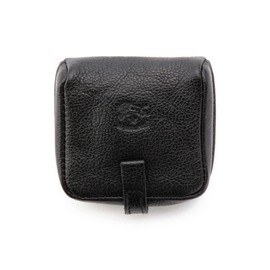 IL BISONTE Coin Purse, Coin Purse, Leather, Genuine Leather, Cowhide Leather, Women's, Men's, Unisex, Black