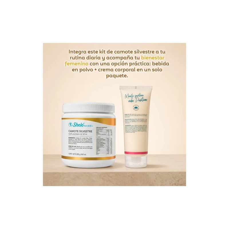 Kit Camote Silvestre Bebida En Polvo + Crema Sheló Nabel