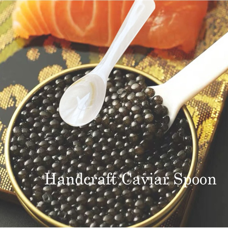 Pack of 2 Mother of Pearl MOP Caviar Spoons with