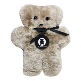 FLATOUTbear Latte 100% Australian Sheepskin Teddy Bear