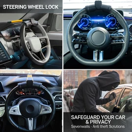 Sevenwalls Steering Wheel Lock - Car Security Device for Auto/SUV/Van, Anti-Theft T-Bar Immobilizer to Safeguard Your Vehicle and Deter Thieves