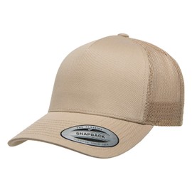 Yupoong Men's YP Classics 5-Panel Retro Trucker Cap, Khaki, OSFA