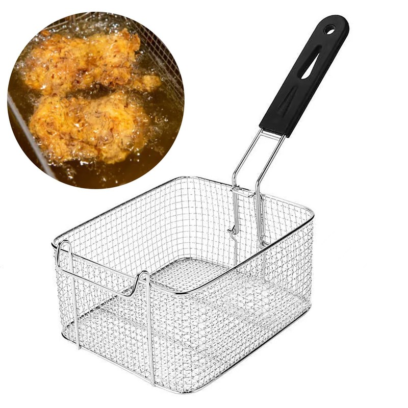 Cesta para Freír conLargo, Cesta de Freidora Eléctrica de Malla