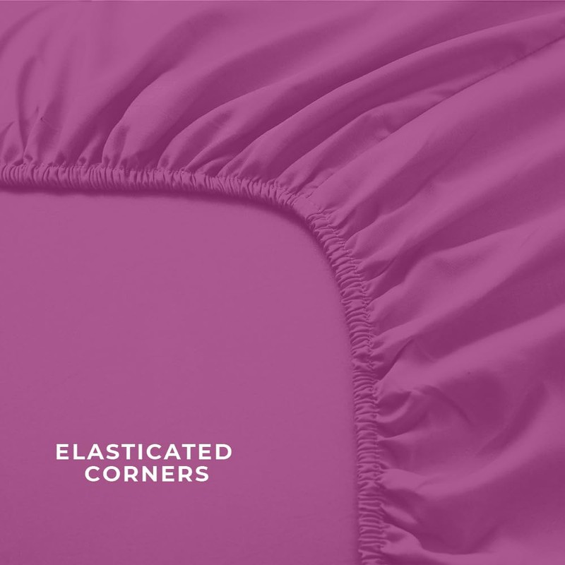 West Midlands Homeware Single Fitted Sheet Soft Brushed Microfibre Fabric