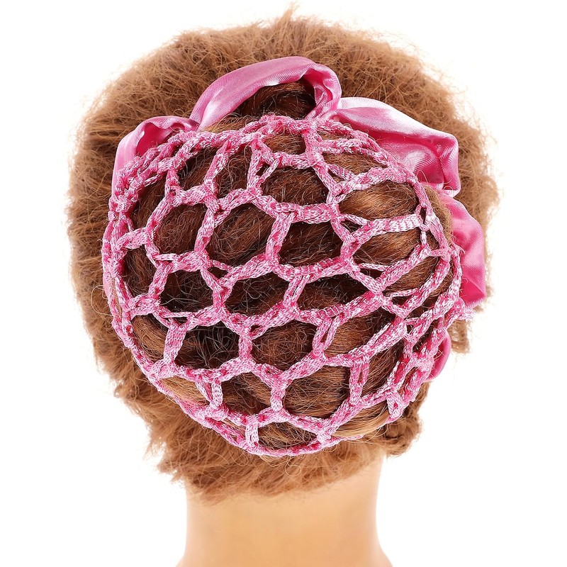 Sujetamoños para peinados 5 piezas poliéster redecilla para el cabello