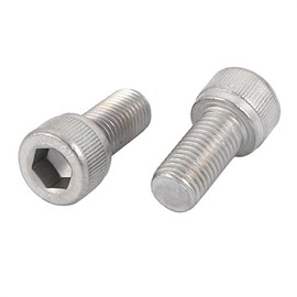 Sourcingmap M10x20mm 1.25mm Pitch 304 Stainless Steel Hex Socket Head Cap Screws Bolts 2pcs