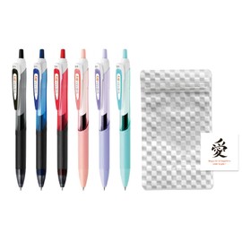 Zebra Sarasa Dry Gel Ink Ballpoint Pen 0.4mm Assorted 5 Axis Colors Pens with Black Ink & Red Pen with Red Ink with Original Usable Package