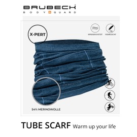 BRUBECK Tube Scarf for Men and Women | Multifunctional Scarf | Functional Scarf | Scarf | Head Scarf | Neck Scarf | Functional Scarf, blue, s-m
