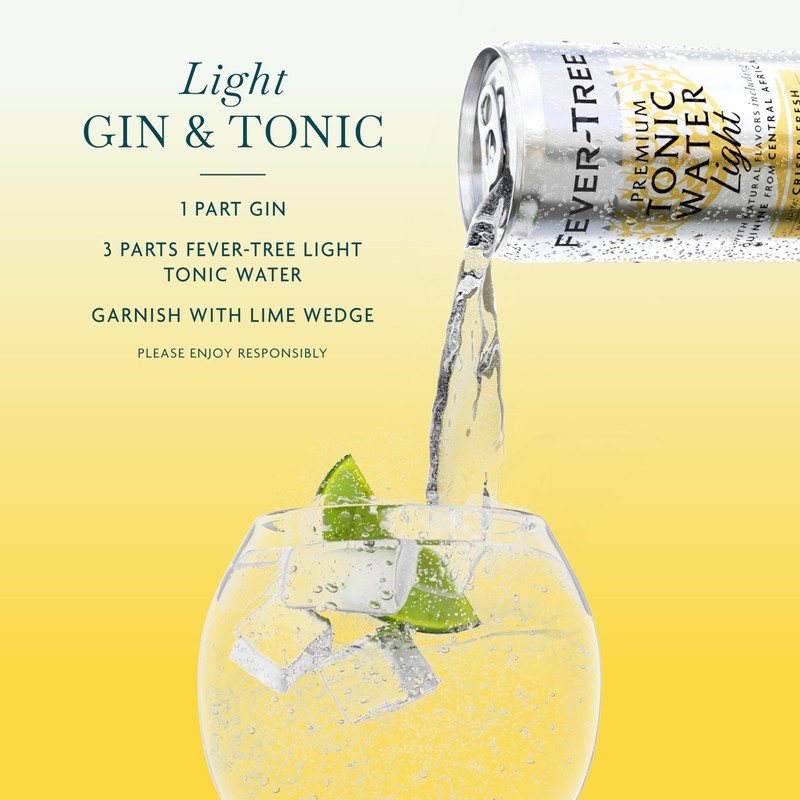 Fever-Tree Light Tonic Water – Premium Low-Calorie Mixer for Cocktails