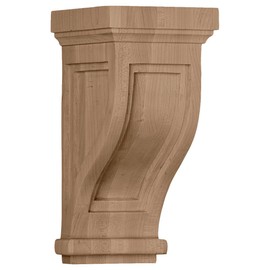 Ekena Millwork COR04X05X10TRRW Traditional Recessed Wood Corbels, 4 3/4"W x 5"D x 10"H, Rubberwood