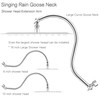 15 inch Goose Neck Curved Extra Long Adjustable Shower Head