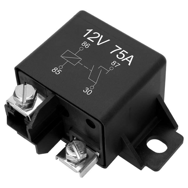 Weasch 2Pack 0332002168 Normal Open Power Relay, 12V 75A, Applies