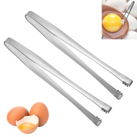 2PCS Egg Chalaza Removal Tool,The Egg Chalaza Membrane Remover Tool,Stainless Steel Egg Shell Remover,Eggshell Fragment Removal Utensil,for Restaurants, Hotels,Bakeries and Other Occasions