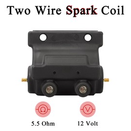 Bobina de encendido WOWTK Spark, Bobina de encendido de dos cables de 12 V 5.0 OHM bocinas de encendido de alta potencia para Harley V-Twins 1965-1979, para Sportster 1000 1200 900 Electra Glide