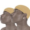 4 Pcs Wave Cap Stocking Stretch Compression Long Lasting Lightweight Comfortable Fit Durable Skull Headwear (Beige - 2 Pack of 2 Pcs)
