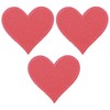 PATIKIL Iron on Patches 3 Pack Heart Shape Patches Embroidered