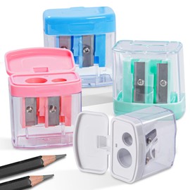 Golcellia 4 PCS Small Pencil Sharpener, Pencil Sharpeners Manual, Pencil Sharpener for Kids, Colored Pencil Sharpener, Hand Pencil Sharpener, Classroom